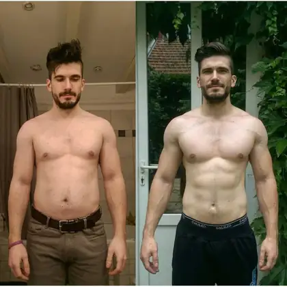 Client transformation 12, before and after