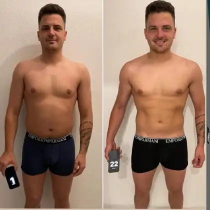 Client transformation 7, before and after