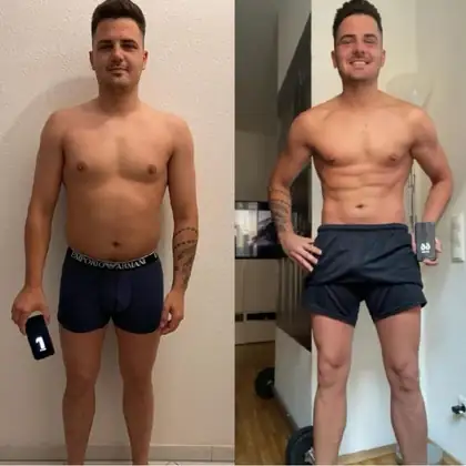 Client transformation 9, before and after