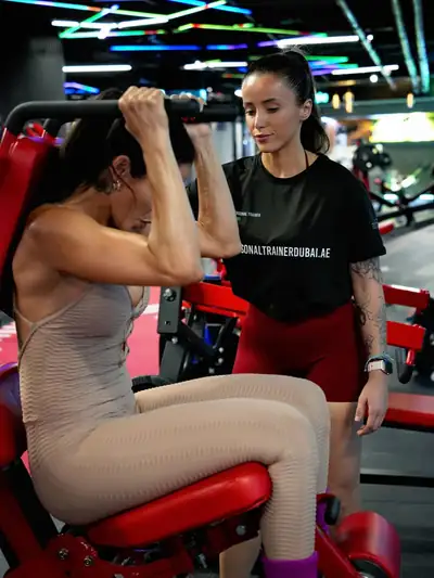 Overhead pulldown, hands-on coaching